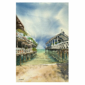 Watercolour Over The Shore - Archival Print