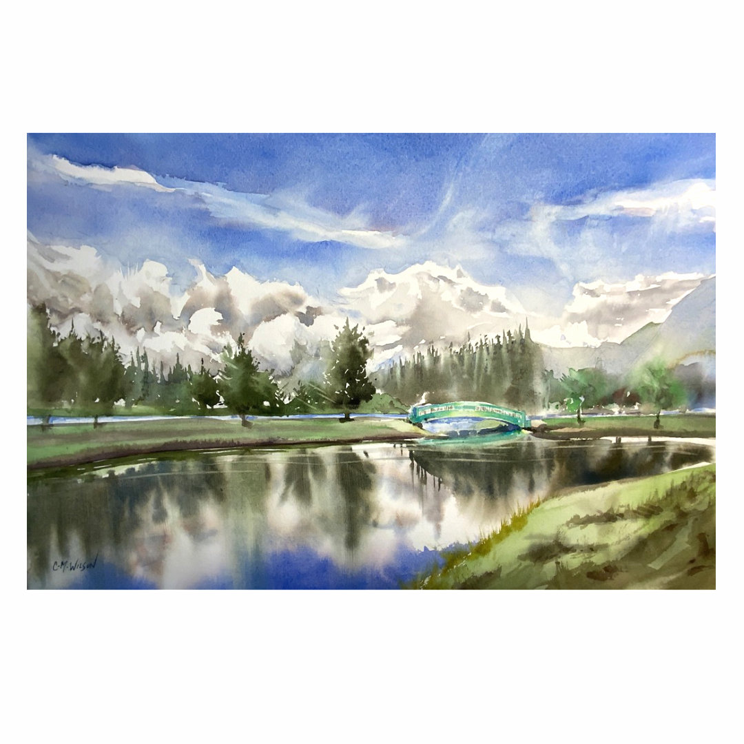 Watercolour The Emerald Bridge - Archival Print