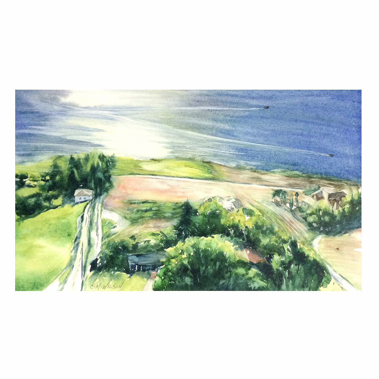 Watercolour Over the Okanagon - Archival Print