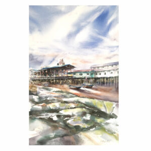 Watercolour - Little Boats at Dusk