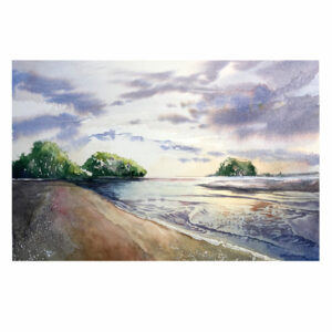 Watercolour - The Walk at Sunrise